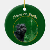 Affenpinscher Frieden Keramik Ornament (Hinten)