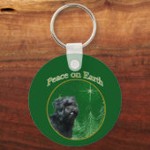 Affenpinscher Frieden Schlüsselanhänger (Vorderseite)