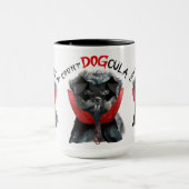 Affenpinscher Funny Count DOGcula Halloween Tasse (Zentrum)