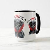 Affenpinscher Funny Count DOGcula Halloween Tasse (VorderseiteRechts)