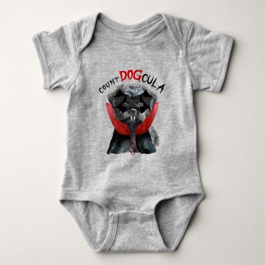 Affenpinscher Funny Halloween Vampire Dog Baby Strampler (Vorderseite)