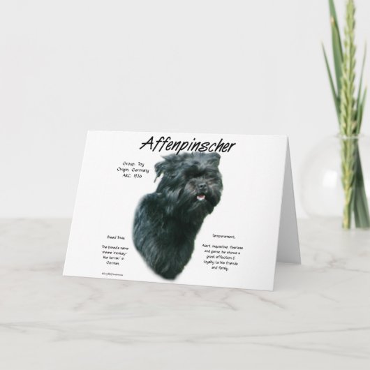 Affenpinscher Geschichtsdesign Feiertagskarte (Vorderseite)