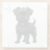 Affenpinscher Glasuntersetzer (Rückseite)
