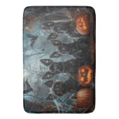 Affenpinscher Halloween-Nachtdoggie Delight Badematte (Vorderseite Vertikal)