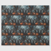 Affenpinscher Halloween-Nachtdoggie Delight Geschenkpapier (Flach)