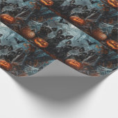 Affenpinscher Halloween-Nachtdoggie Delight Geschenkpapier (Ecke)