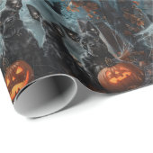 Affenpinscher Halloween-Nachtdoggie Delight Geschenkpapier (Rolleneckpunkt)