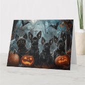 Affenpinscher Halloween-Nachtdoggie Delight Karte (Vorderseite)