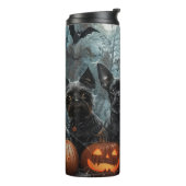 Affenpinscher Halloween-Nachtdoggie Delight Thermosbecher (Nach links gedreht)