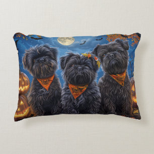 Affenpinscher Halloween Spooky Dekokissen