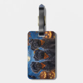 Affenpinscher Halloween Spooky Gepäckanhänger (Rückseite vertikal)