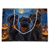 Affenpinscher Halloween Spooky Große Geschenktüte (Vorderseite)