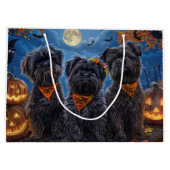 Affenpinscher Halloween Spooky Große Geschenktüte (Rückseite)