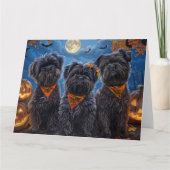 Affenpinscher Halloween Spooky Karte (Vorderseite)