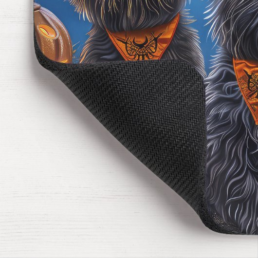 Affenpinscher Halloween Spooky Mousepad (Ecke)