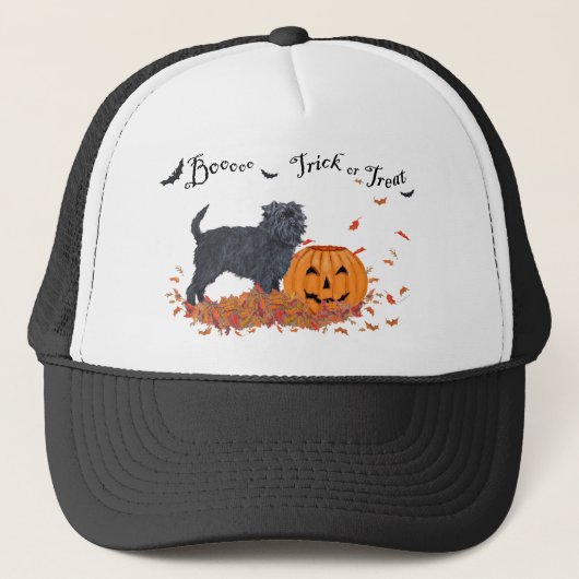 Affenpinscher Halloween Truckerkappe (Vorderseite)