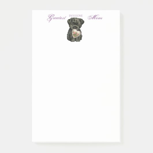 Affenpinscher Heart Mama Post-it Klebezettel (Vorderseite)