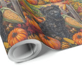 Affenpinscher Herbsternte Erntedank Hund Geschenkpapier (Rolleneckpunkt)