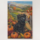 Affenpinscher Herbsternte Erntedank Hund Puzzle (Vertikal)