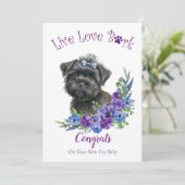 Affenpinscher Hund Adoption, Gotcha Tag Karte (Stehend Vorderseite)