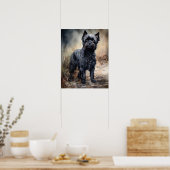 Affenpinscher Hund Art Print Poster (Küche)