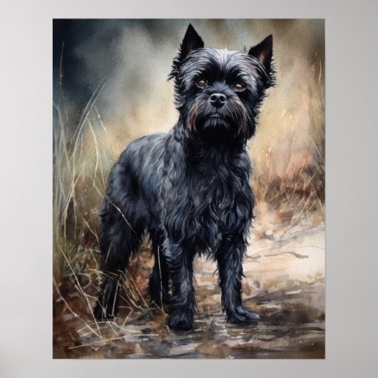 Affenpinscher Hund Art Print Poster (Vorne)