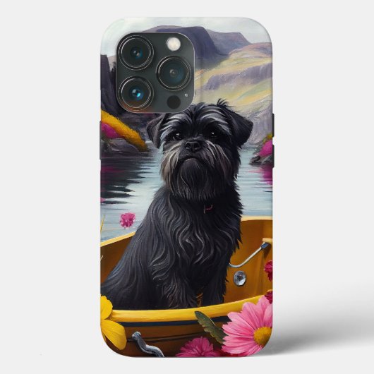 Affenpinscher Hund auf einem Paddle: Ein Landschaf Case-Mate iPhone Hülle (Rückseite)