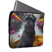 Affenpinscher Hund auf einem Paddle: Ein Landschaf Laptopschutzhülle (Vorne Rechts)