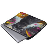 Affenpinscher Hund auf einem Paddle: Ein Landschaf Laptopschutzhülle (Vorne Knopf)