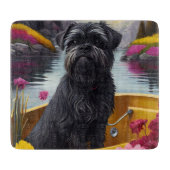 Affenpinscher Hund auf einem Paddle: Ein Landschaf Schneidebrett (Vorderseite)