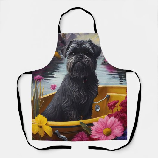 Affenpinscher Hund auf einem Paddle: Ein Landschaf Schürze (Vorderseite)