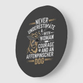 Affenpinscher Hund Große Wanduhr (Winkel)
