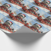 Affenpinscher Hund in Sledge Let it Snow Christmas Geschenkpapier (Ecke)