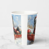 Affenpinscher Hund in Sledge Let it Snow Christmas Pappbecher (Links)