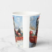 Affenpinscher Hund in Sledge Let it Snow Christmas Pappbecher (Rechts)