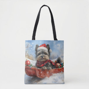Affenpinscher Hund in Sledge Let it Snow Christmas Tasche