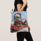 Affenpinscher Hund in Sledge Let it Snow Christmas Tasche (Von Nahem)