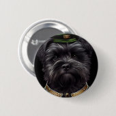 Affenpinscher Hund in St. Patrick's Day Dress Button (Vorne & Hinten)