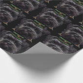 Affenpinscher Hund in St. Patrick's Day Dress Geschenkpapier (Ecke)