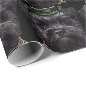Affenpinscher Hund in St. Patrick's Day Dress Geschenkpapier (Rolleneckpunkt)
