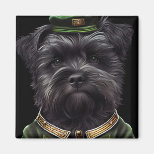 Affenpinscher Hund in St. Patrick's Day Dress Magnet