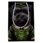 Affenpinscher Hund in St. Patrick's Day Dress Mittlere Geschenktüte (Vorderseite)