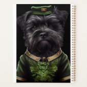 Affenpinscher Hund in St. Patrick's Day Dress Planer (Rückseite)