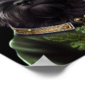 Affenpinscher Hund in St. Patrick's Day Dress Poster (Ecke)