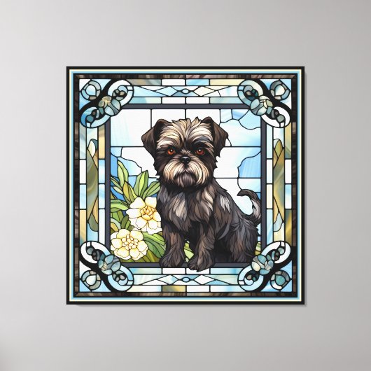 Affenpinscher Hund Leinwand Art (Vorderseite)