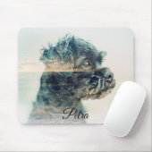 Affenpinscher Hund MAMA Summer Beach Foto Effekt Mousepad (Mit Mouse)