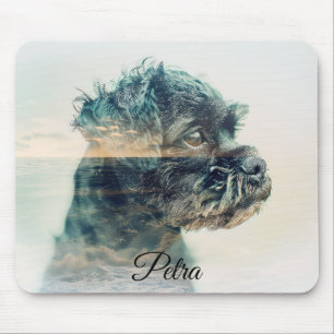 Affenpinscher Hund MAMA Summer Beach Foto Effekt Mousepad