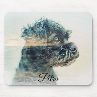 Affenpinscher Hund MAMA Summer Beach Foto Effekt Mousepad