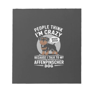 Affenpinscher Hund Notizblock