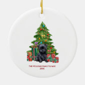 Affenpinscher Hund Personalisiert Weihnachten Keramik Ornament (Hinten)